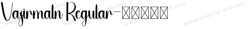 Vazirmatn Regular字体转换
